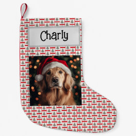 Cute Golden Retriever, anpassat med Namn, Hund, Liten Julstrumpa