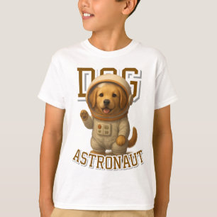 Cute Golden Retriever Astronaut Unisex Man Woman T Shirt