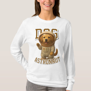 Cute Golden Retriever Astronaut Unisex Man Woman T Shirt