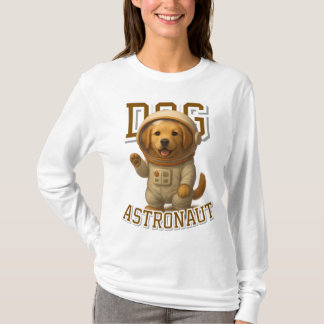 Cute Golden Retriever Astronaut Unisex Man Woman T Shirt