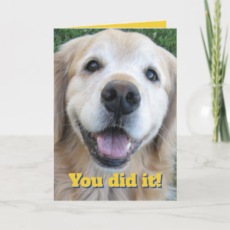 Cute Golden Retriever Gratulerara Student-You gjor Kort