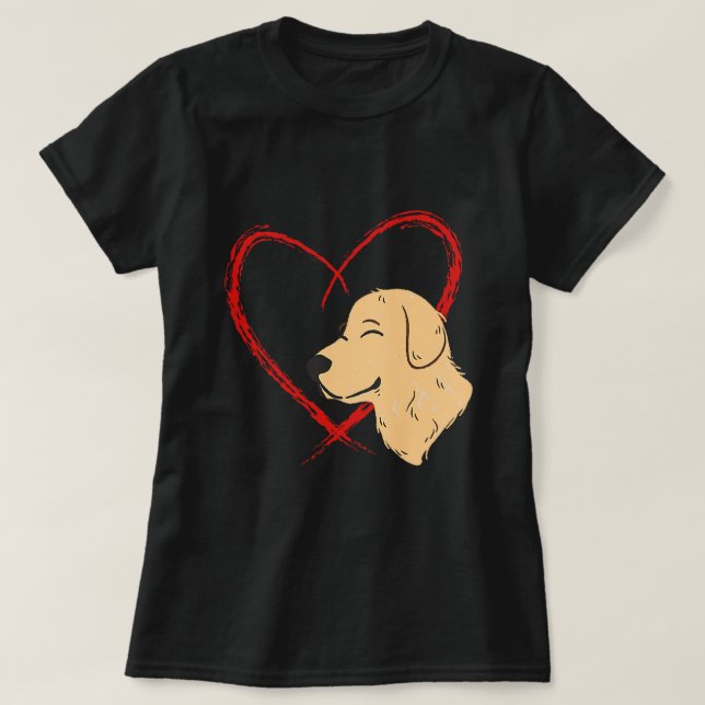 Cute Golden Retriever Hund älskare Funny Puppy för T Shirt (Design framsida)