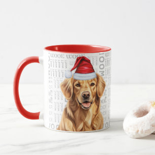 Cute Golden Retriever Hund älskare jul Helgdag Mugg