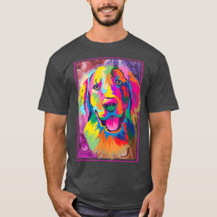 Cute Golden Retriever Hund älskare Pop Art Golden T Shirt