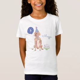 Cute Golden Retriever Hund Barndagskaka T Shirt