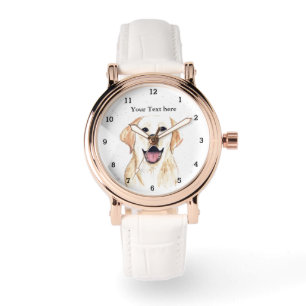 Cute Golden Retriever Hund Puppy Animal Djurälskar Armbandsur
