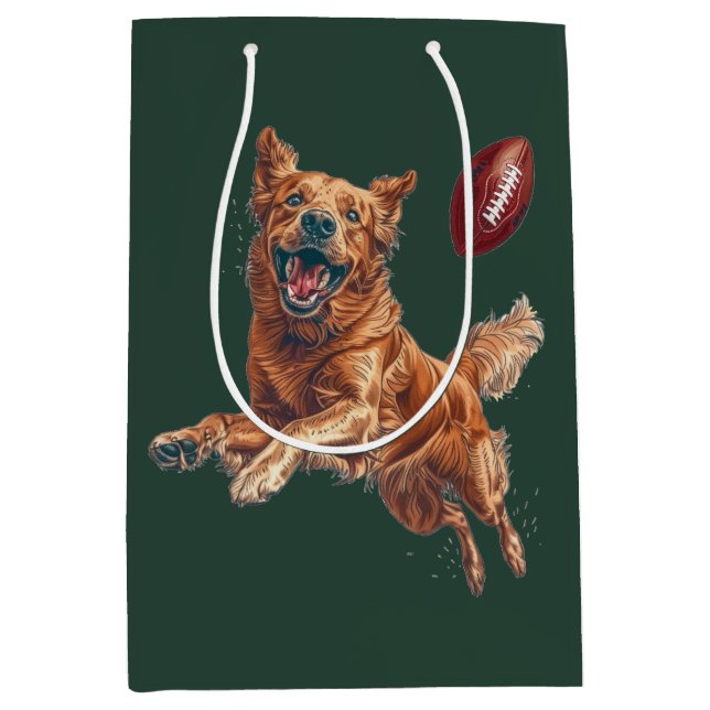 Cute Golden Retriever Hund spelar fotboll (Framsidan)