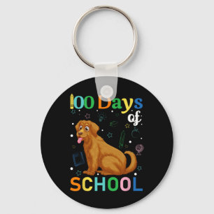 Cute Golden Retriever Hundälskare Student 100-dage Nyckelring