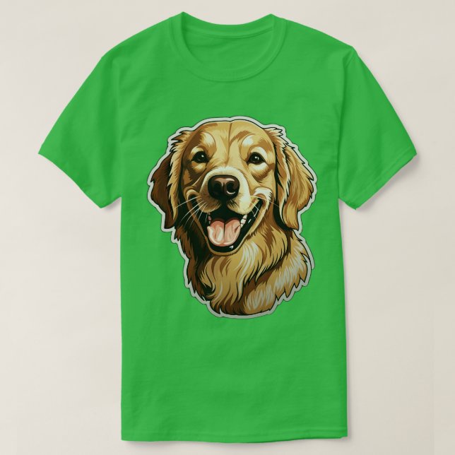 Cute Golden Retriever Hundar Funny Golden Retrieve T Shirt (Design framsida)