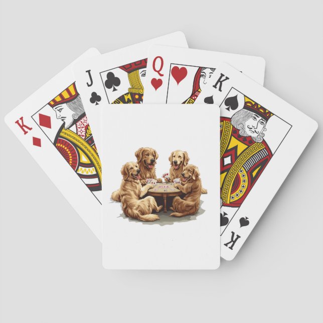 Cute Golden Retriever Hundar, uppspelningskort Casinokort (Baksidan)