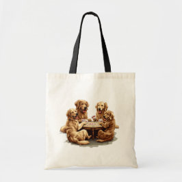 Cute Golden Retriever Hundar, uppspelningskort Tygkasse