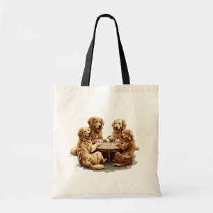Cute Golden Retriever Hundar, uppspelningskort Tygkasse