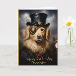 Cute Golden Retriever med eget namn 138-kort Kort