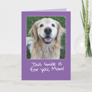 Cute Golden Retriever Mors dag Card Kort