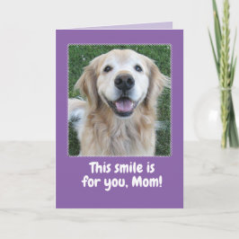 Cute Golden Retriever Mors dag Card Kort