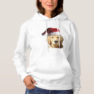 Cute Golden Retriever på Jultomten Hat Tee Shirt