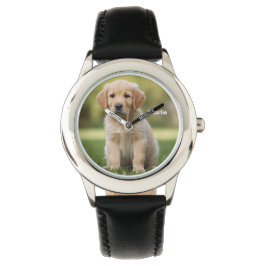 Cute Golden Retriever-Personlig, Barn Armbandsur