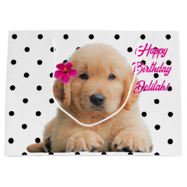 Cute Golden Retriever Personlig Grattis på födelse