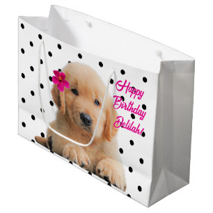 Cute Golden Retriever Personlig Grattis på födelse