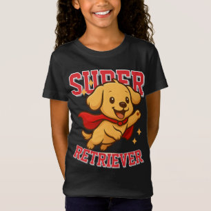 Cute Golden Retriever Superhjälte Unisex Man Woman T Shirt