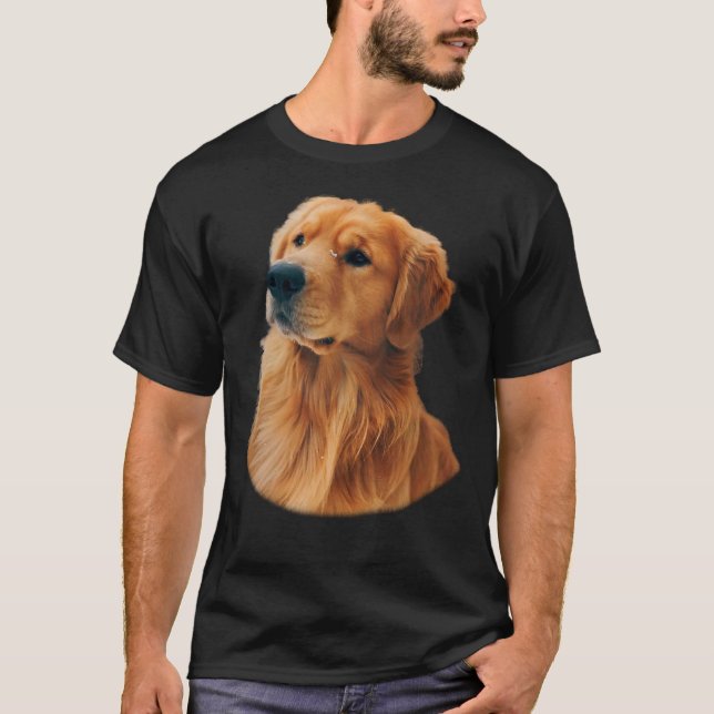 Cute Golden Retriever T Shirt (Framsida)