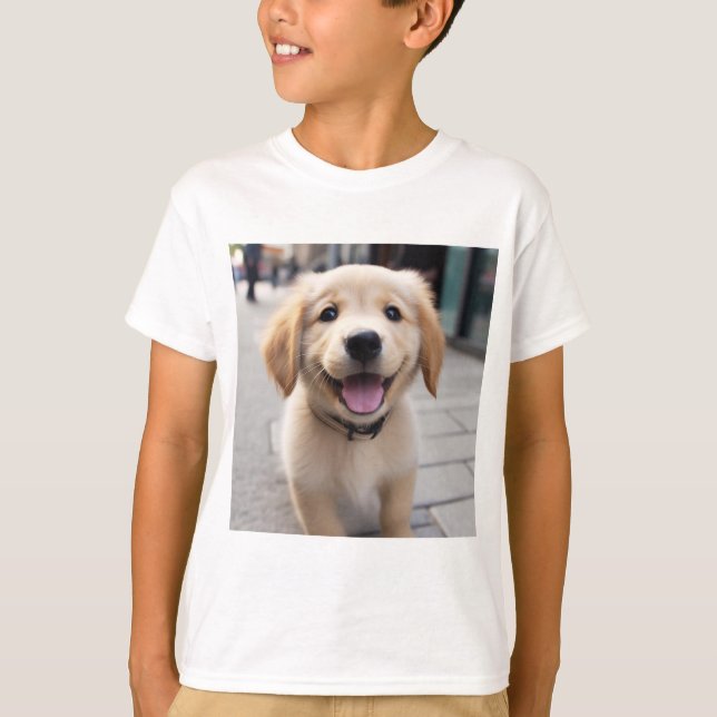Cute Golden Retriever T Shirt - Cute Animal Shirts (Framsida)