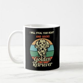 Cute Golden Retriver. Hjärtsstjäl hund. Funny Kaffemugg