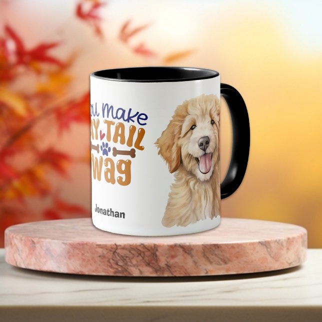 Cute Goldendoodle du gör min Svan-påse Mugg (Skapare uppladdad)
