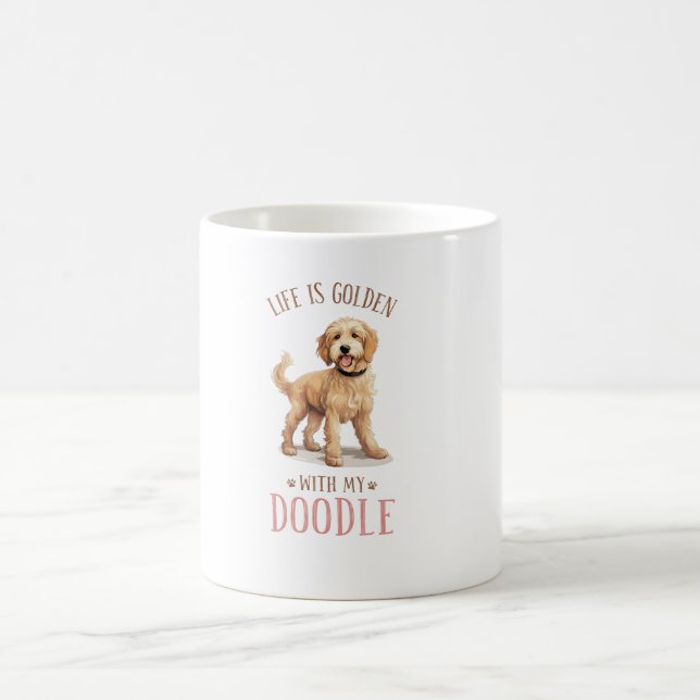 Cute Goldendoodle Hund Mugg (Center)