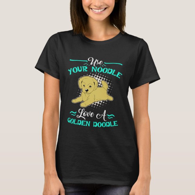 Cute Goldendoodle  Womens Love A Golden Doodle T Shirt (Framsida)