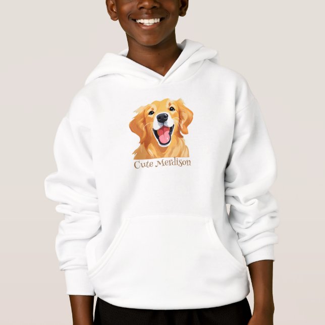 Cute goldenhämmare Hund Lycklig Ansikte Expression T Shirt (Framsida)