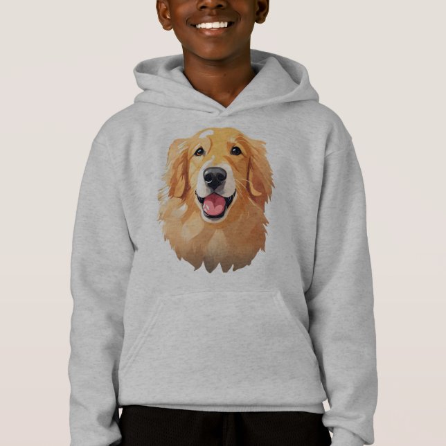 Cute goldenhämmare Hund Lycklig Ansikte Expression T Shirt (Framsida)