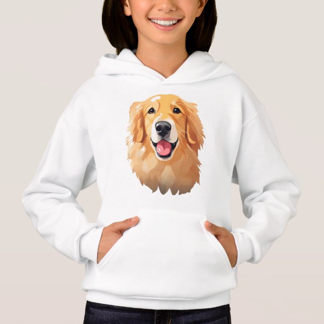 Cute goldenhämmare Hund Lycklig Ansikte Expression T Shirt (Framsida)
