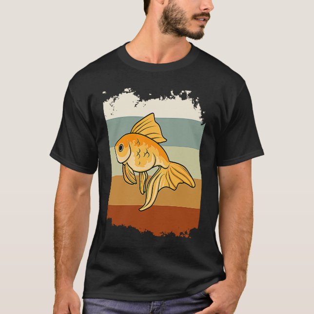 Cute Goldfish Aquarium Artsy Fish T Shirt (Framsida)