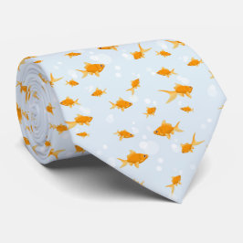 Cute Goldfish Swimming i Vatten Slips