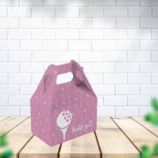 Cute Golf Boll Tack Rosa Presentaskar (Skapare uppladdad)