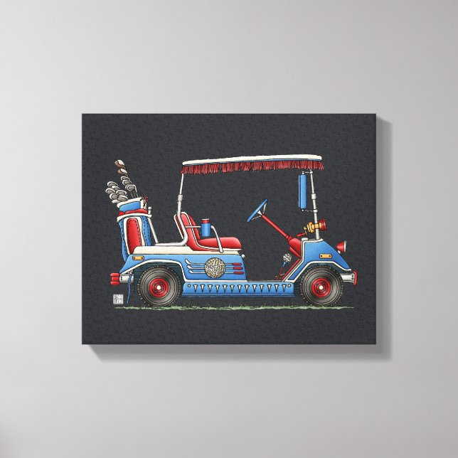 Cute Golf Cart Canvastryck (Framsida)