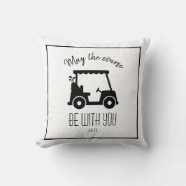 Cute Golf Cart Course Quote Golfer Black & White T Kudde