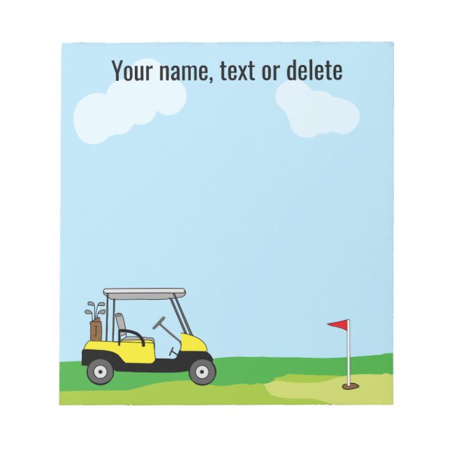 Cute Golf Cart-Personlig Anteckningsblock (Framsida)