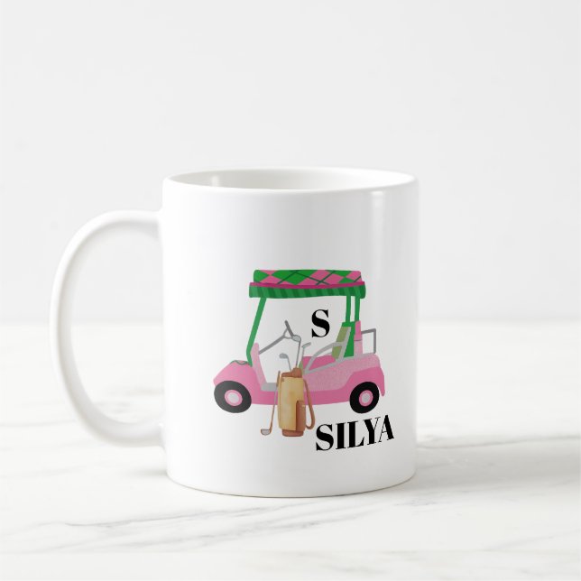 Cute Golf Cart T-Shirt – Minimal Summer Kaffemugg (Vänster)