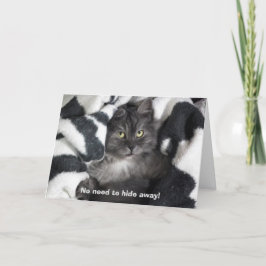 Cute Gömt katt födelsedag Kort