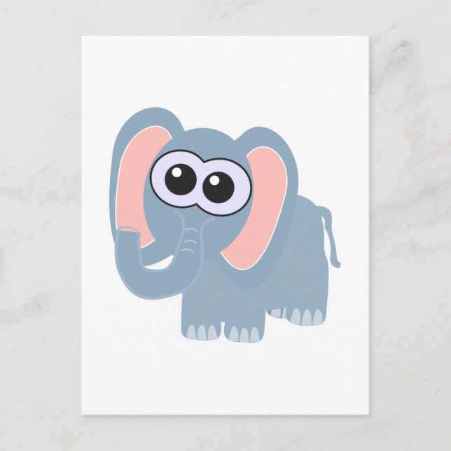 Cute Goofkins elephant Vykort (Framsida)