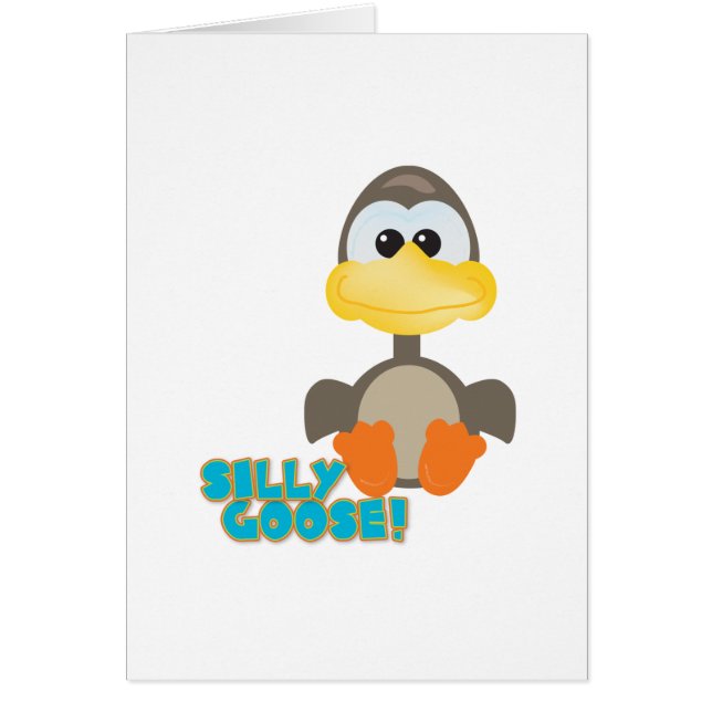 Cute Goofkins fånig goose Hälsningskort (Framsidan)