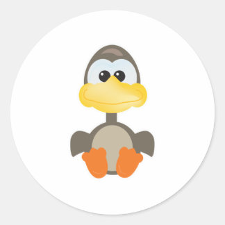 Cute Goofkins goose Runt Klistermärke
