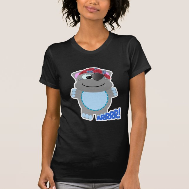 Cute Goofkins hippo pirat Tee Shirt (Framsida)