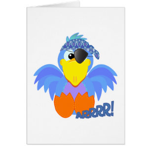 Cute Goofkins pirat bluebird Hälsningskort