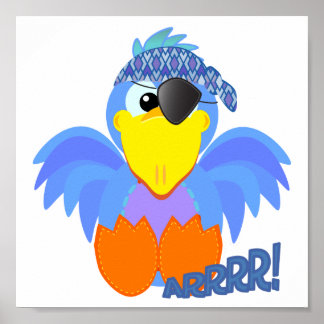 Cute Goofkins pirat bluebird Poster