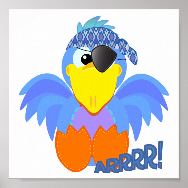 Cute Goofkins pirat bluebird Poster (Framsidan)