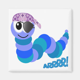 Cute Goofkins pirat caterpelare Magnet