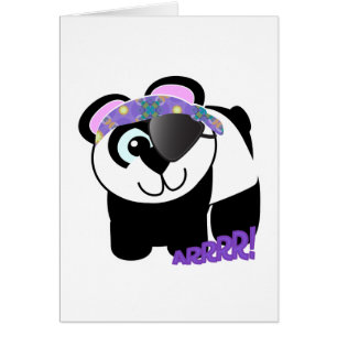 Cute Goofkins pirat panda Hälsningskort